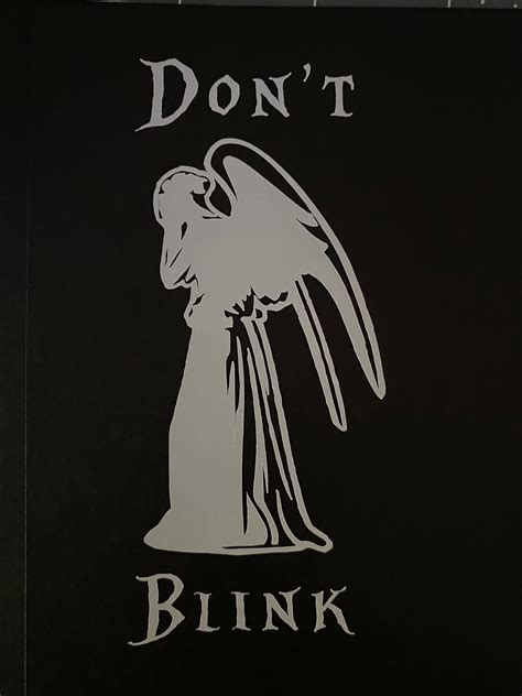 Doctor Who Weeping Angel Dont Blink Vinyl Sticker Decal Etsy