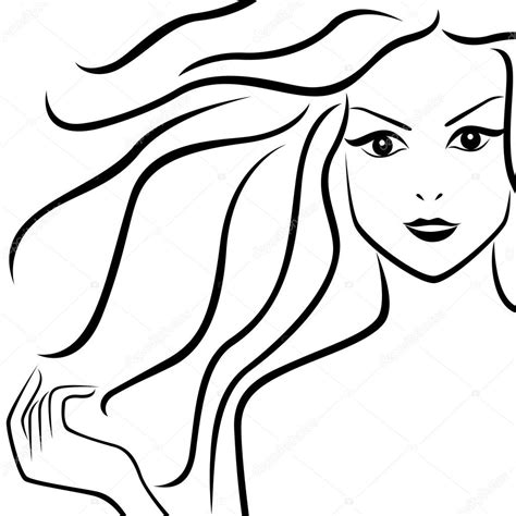 Flowing Hair Drawing At Getdrawings Free Download