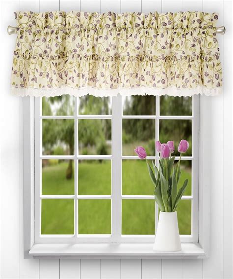 Ellis Curtain Clarice 52 By 12 Inch Ruffled Valance Violet