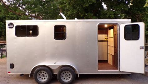 Stealthy Cargo Trailer Tiny House With Bump Out Cargo Trailer