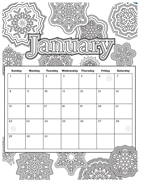 Free Printable Coloring Calendar 2023 Buka Tekno
