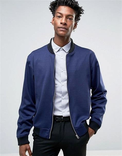 Rudie Formal Bomber Jacket In Navy Asos Bomber Jacket Formal