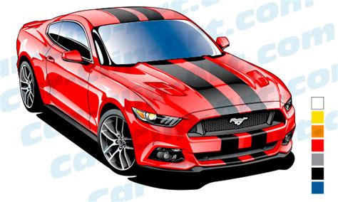 2015 Ford Mustang Gt Vector Art — Car Clip