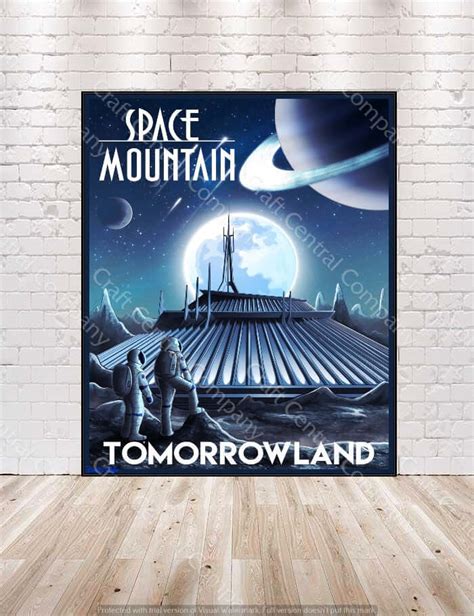 Space Mountain Disney World Poster Craftcentralcompany