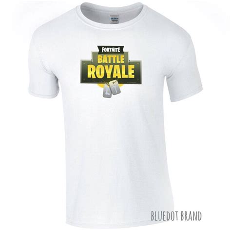 Childrens Battle Royale Fortnite Gaming T Shirt Kids White Top