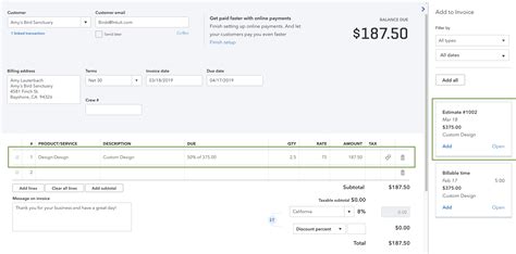Set Up And Send Progress Invoices In Quickbooks Online
