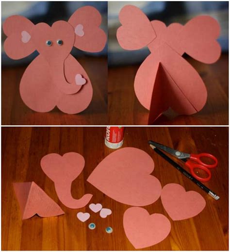 Heart Animals 15 Easy Valentine Paper Crafts For Preschoolers