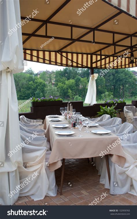 To avoid hiding a utensil under the rim of a plate or bowl, lay it approximately one (1) inch away from the plate's side. Formal Breakfast Table Setup Hotel Restaurant Stock Photo 132959765 - Shutterstock