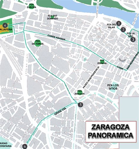 Zaragoza Turismo Plano De La Ruta Panoramica