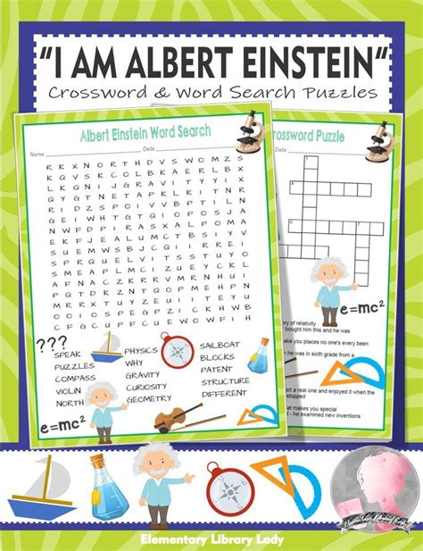 I Am Albert Einstein Activities Meltzer Book Crossword Puzzle And Word