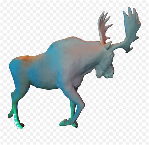 Moose Sticker Antlers Horns Animal Clipart Moose Shadow Emojimoose