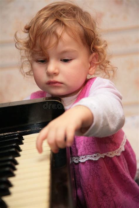 Little Girl Playing The Piano Stock Photo Image Of Little Playing