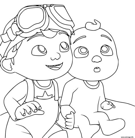 Coloriage Cocomelon Jay And Tom Tom