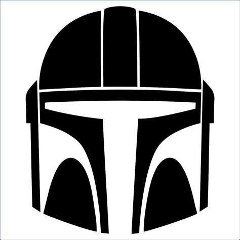 Mandalorian Helmet Coloring Page For A Larger Account Fonction