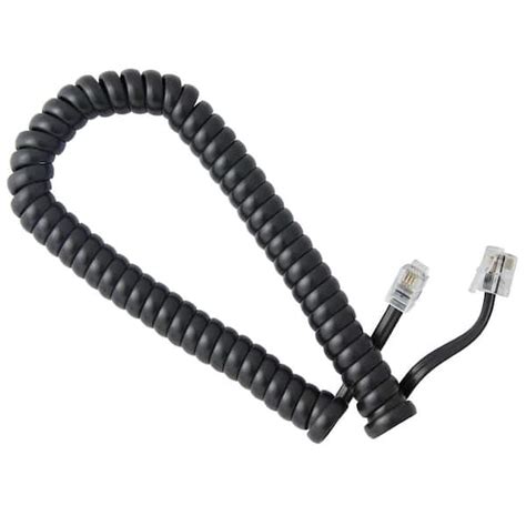 7ft Telephone Handset Receiver Cord Phone Coil Cable 4p4c Black Low