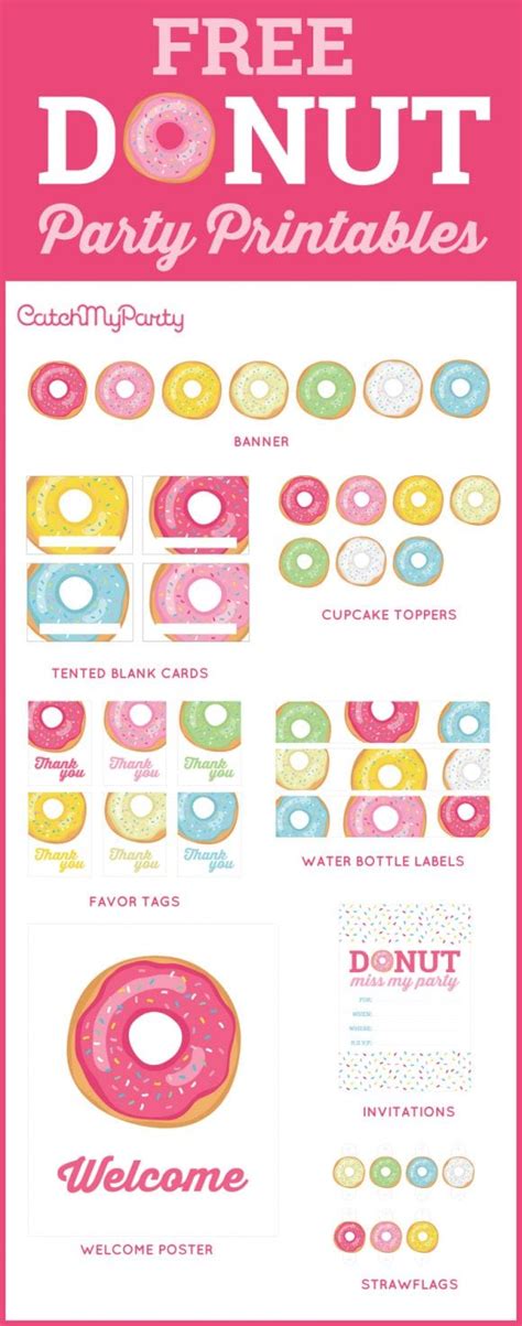 Free Donut Party Printables Catch My Party