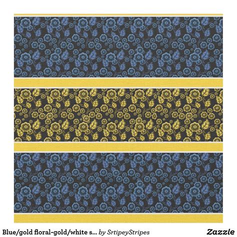 Bluegold Floral Goldwhite Stripe Black Fabric In 2020 Black