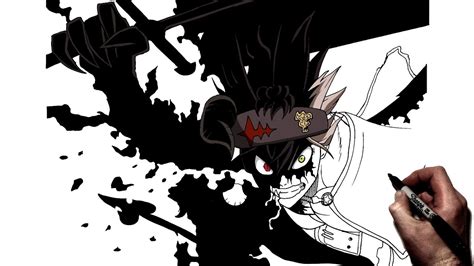 How To Draw Asta Demon Form Step By Step Black Clover Youtube