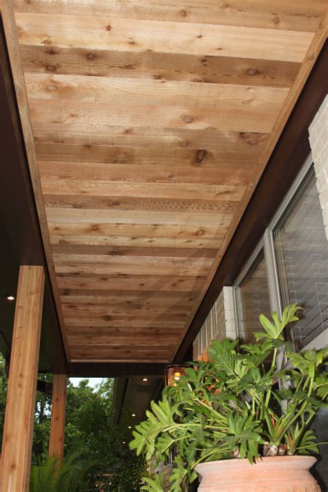 Installing cedar tongue and groove porch ceilingbeen working on this passively for a week or so now. Cedar details | Porch remodel, Front porch remodel, Ranch ...