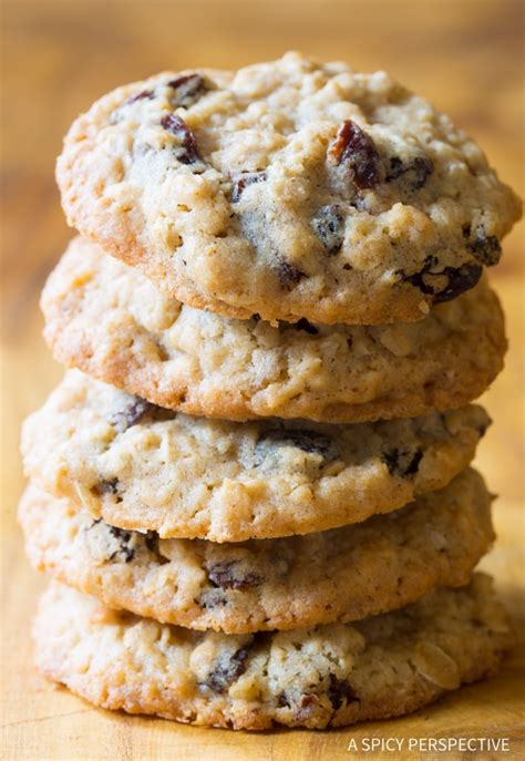 The best recipes with photos to choose an easy raisin and cookie recipe. Oatmeal Raisin Cookies #ASpicyPerspective #Oatmeal #Raisin ...
