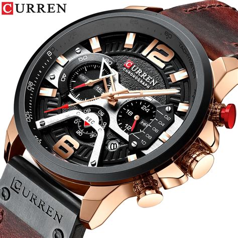 Buy Curren Mens Watches Top Brand Luxury Leather Sports Watch Men Fashion