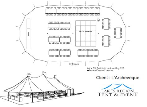 30x40 Wedding Tent Layout Template