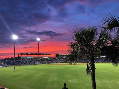 The Sun Sets Over Blue Wahoos Stadium In Downtown Pensacola 📷