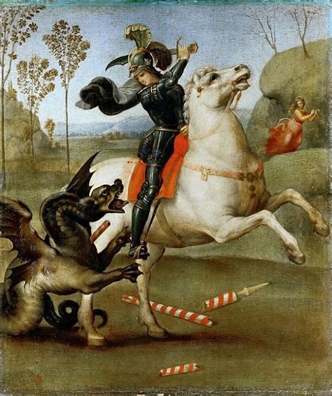 Raphaël St Georges Combattant Le Dragon Vers 1504 Saint George And