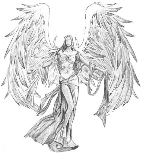Guardian Angel Angel Drawing Angel Sketch Drawings