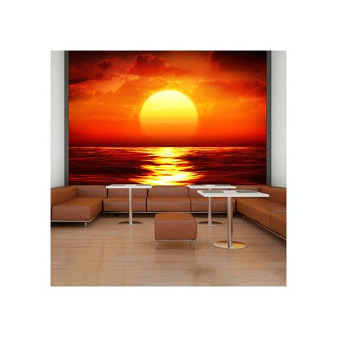 Red Ocean Sunset Wall Mural Wallpaper Ws 42602 Ebay