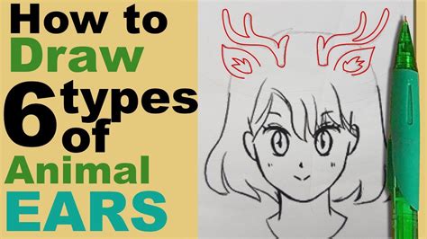 How To Draw Animal Ears To Anime Girls Head Youtube