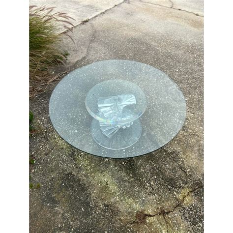 If ottoman largely retained its form, then a coffee table has evolved over time. Modern Stacked Lucite Helix Spiral Base Coffee Table ...