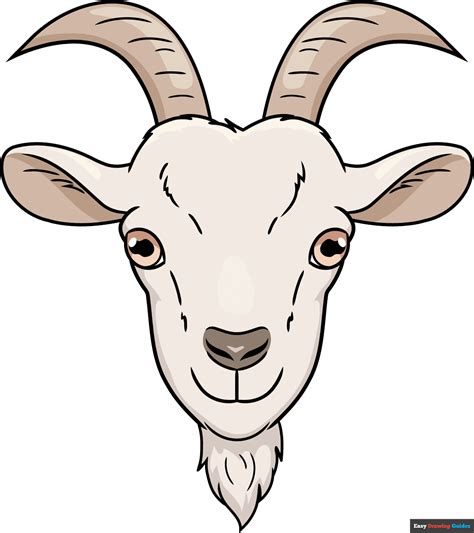 How To Draw A Goat Face Really Easy Drawing Tutorial