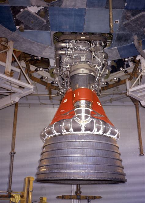 Installation Of The F 1 Engine To The Saturn V S Ic Stage For Testing