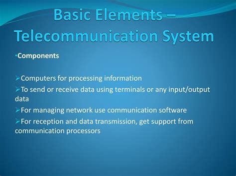 Ppt Telecommunications Systems Powerpoint Presentation Free Download