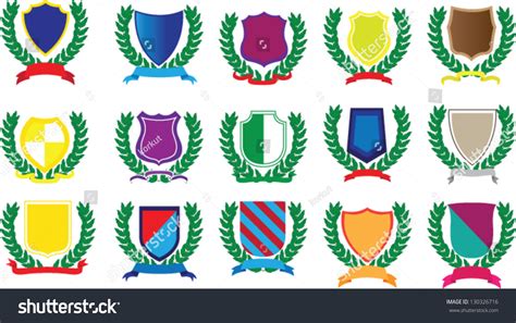 Vector Shields Set Color Stock Vector Royalty Free 130326716