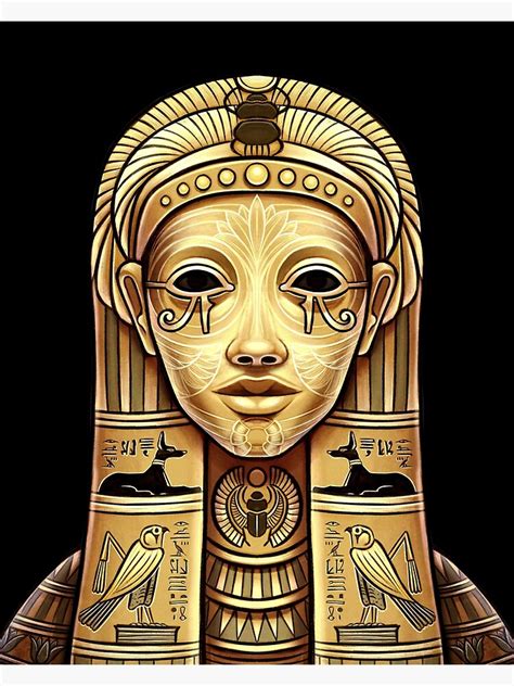 Ancient Egyptian Queen Death Mask Poster For Sale By Bassel Elkadi Redbubble