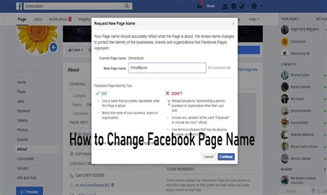 How To Change Facebook Page Name Facebook Page Editing Changing