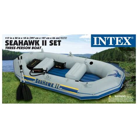 Intex Seahawk Ii Boat Inflatable Raft Set 68377ep