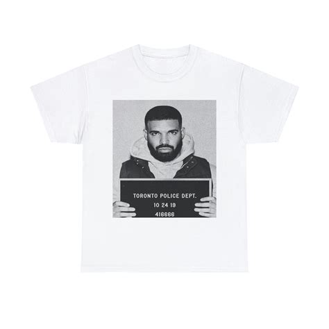 Drake Mugshot T-shirt Hip Hop Clothing Unisex Classic Fit Rapper Shirt