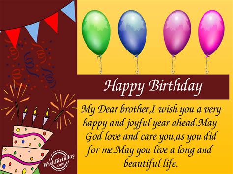 Happy birthday wishes for brother. Happy Birthday Dear Brother - WishBirthday.com