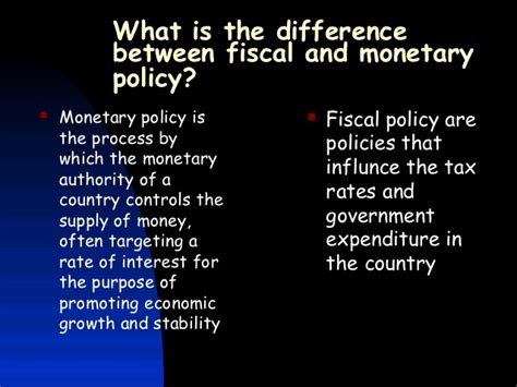 Allude to the two most broadly perceived instruments used to impact a country's financial movement. Deepsi. ppt on fiscal policy