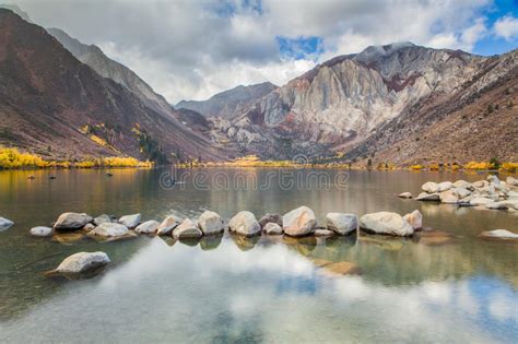 Convict Lake In The Eastern Sierra Mountains In Autumn California Usa