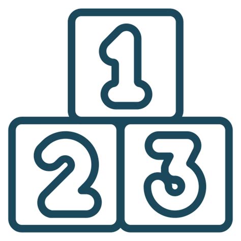 Number Block Icon Download In Line Style