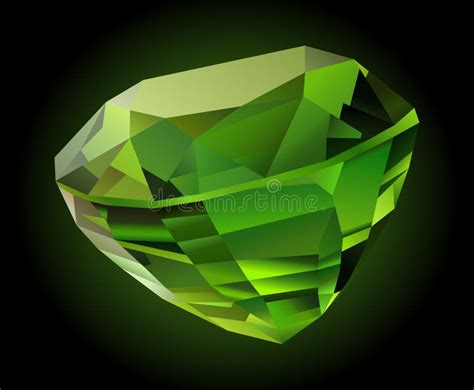 Abstract Emerald Green Crystal Faceted Background Stock Illustrations