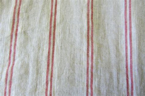French Vintage Linen Stripe Red Frank Thomas Interiors