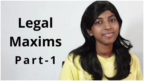 List Of Important Legal Maxims Part Youtube