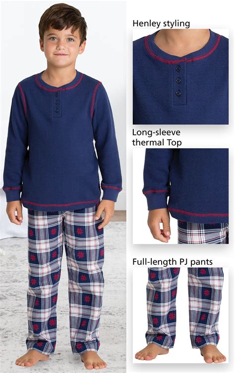 Snowfall Plaid Boys Pajamas In Boys Pajamas And Onesies Size 6 14