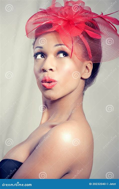 Beautiful Surprised Woman In Mickey Mouse Ears Royalty Free Stock