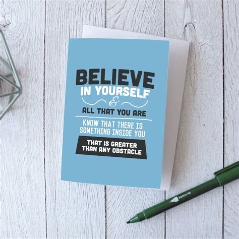 Encouragement Cards Believe In Yourself Greeting Cards Inspirational Quote Cards Positive